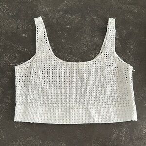 Rag and bone white crop top size 4
